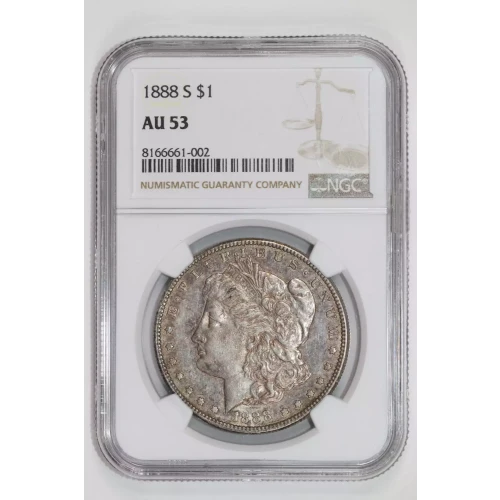 1888-S MORGAN DOLLAR NGC AU53
