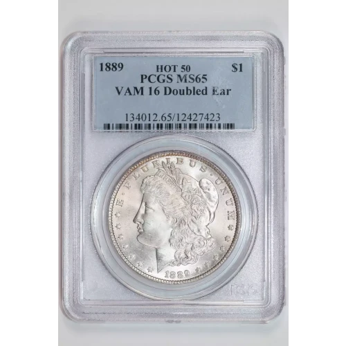 1889 $1 VAM 16 Doubled Ear HOT 50