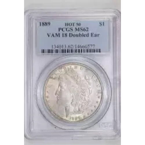 1889 $1 VAM 18 Doubled Ear