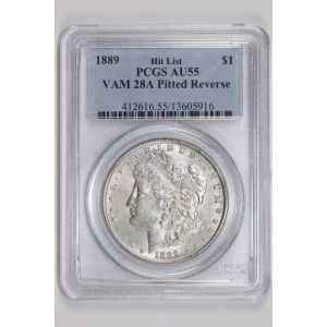 1889 $1 VAM 28A Pitted Reverse Hit List (2)