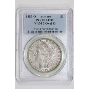 1889-O $1 VAM 2 Oval O TOP 100