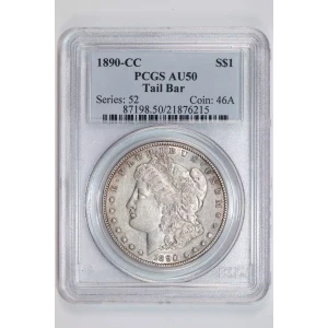 1890-CC $1 Tailbar