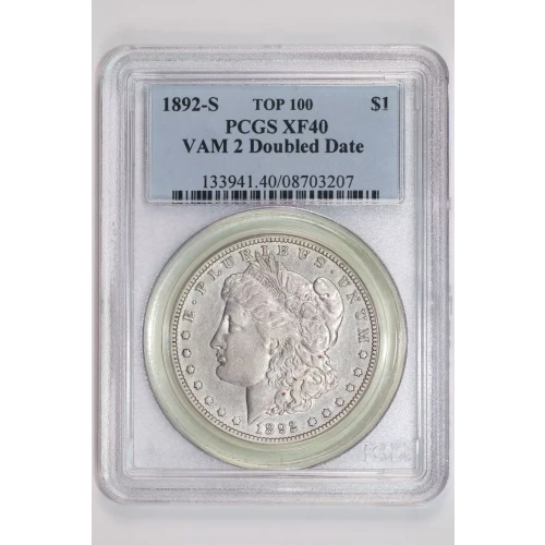 1892-S $1 VAM 2 Doubled Date TOP 100