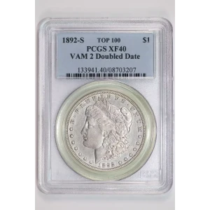 1892-S $1 VAM 2 Doubled Date TOP 100