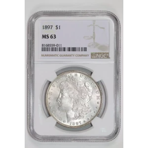 1897 MORGAN DOLLAR NGC MS63