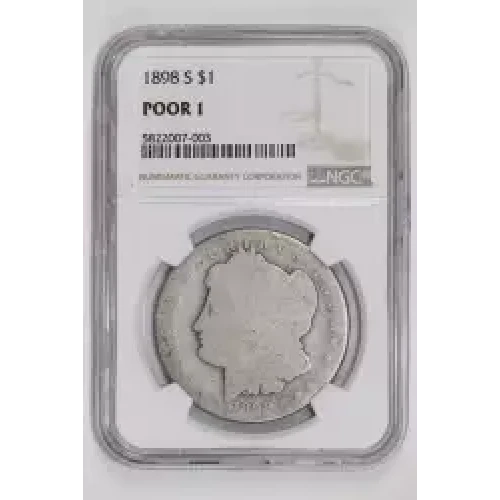 1898-S MORGAN DOLLAR NGC POOR 1 - LOWBALL!