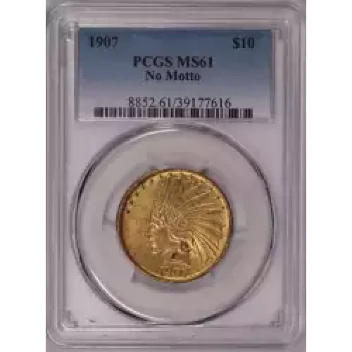 1907 $10 No Motto