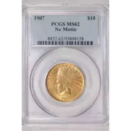 1907 $10 No Motto