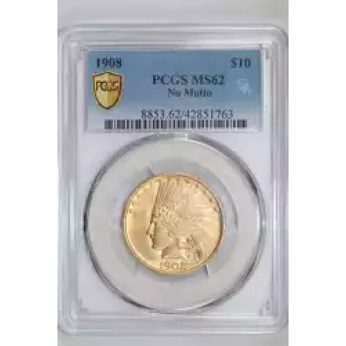 1908 $10 No Motto