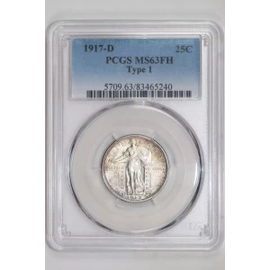 1917-D 25C Type 1, FH (2)