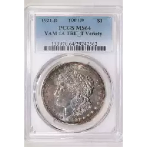 1921-D $1 VAM 1A TRU_T Variety