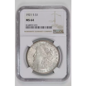 1921-S MORGAN DOLLAR NGC MS64 (2)