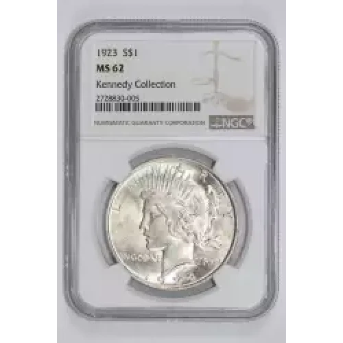 1923 PEACE DOLLAR NGC MS62 KENNEDY COLLECTION