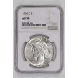 1926-D PEACE DOLLAR NGC AU58