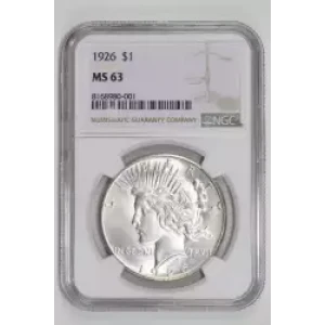1926 PEACE DOLLAR NGC MS63