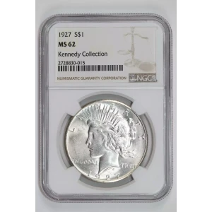 1927 PEACE DOLLAR NGC MS62 KENNEDY COLLECTION