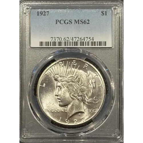 1927 PEACE DOLLAR PCGS MS62 (2)