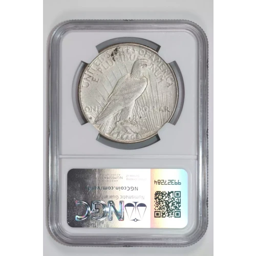 1927-S PEACE DOLLAR NGC AU53