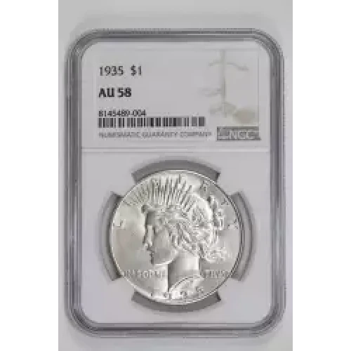 1935 PEACE DOLLAR NGC AU58