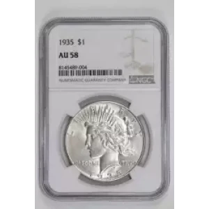 1935 PEACE DOLLAR NGC AU58