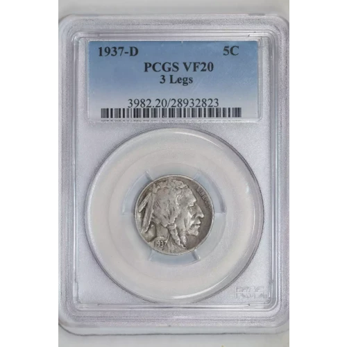 1937-D 5C 3 Legs