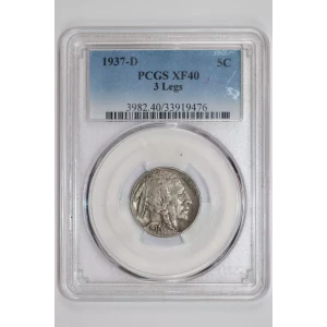 1937-D 5C 3 Legs