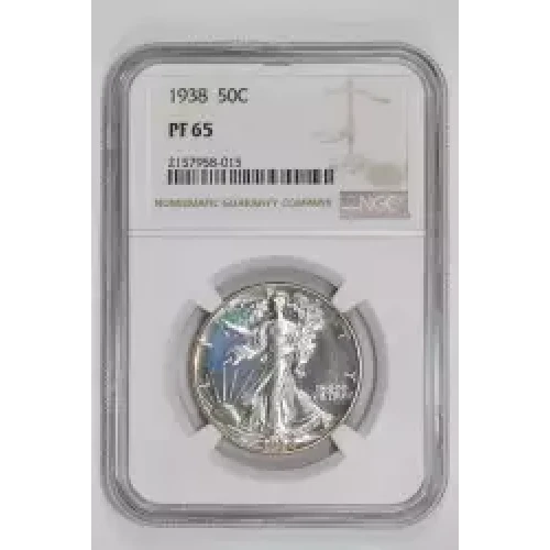 1938 PROOF WALKING LIBERTY HALF DOLLAR NGC PR65 - VERY PQ!