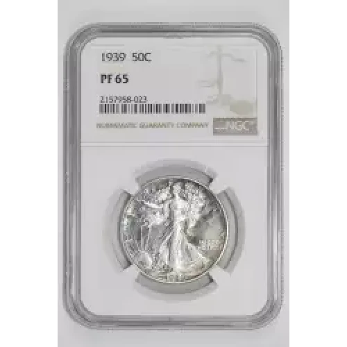 1939 PROOF WALKING LIBERTY HALF DOLLAR NGC PR65