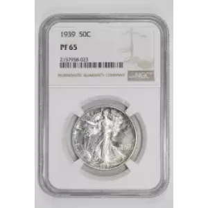 1939 PROOF WALKING LIBERTY HALF DOLLAR NGC PR65