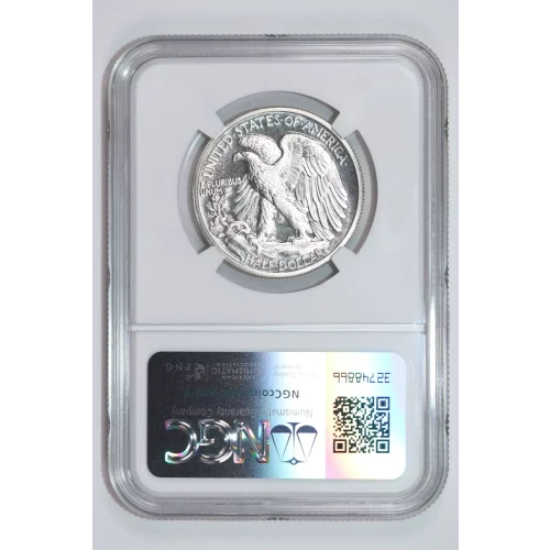 1939 PROOF WALKING LIBERTY HALF DOLLAR NGC PR65 - PQ, WHITE COIN! (2)