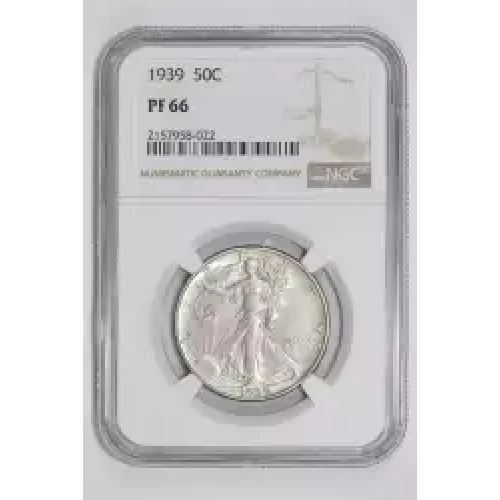 1939 PROOF WALKING LIBERTY HALF DOLLAR NGC PR66
