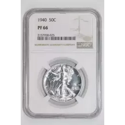 1940 PROOF WALKING LIBERTY HALF DOLLAR NGC PR66 - PQ, WHITE COIN!