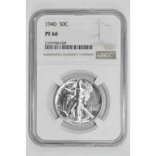 1940 PROOF WALKING LIBERTY HALF DOLLAR NGC PR66 - PQ, WHITE COIN!