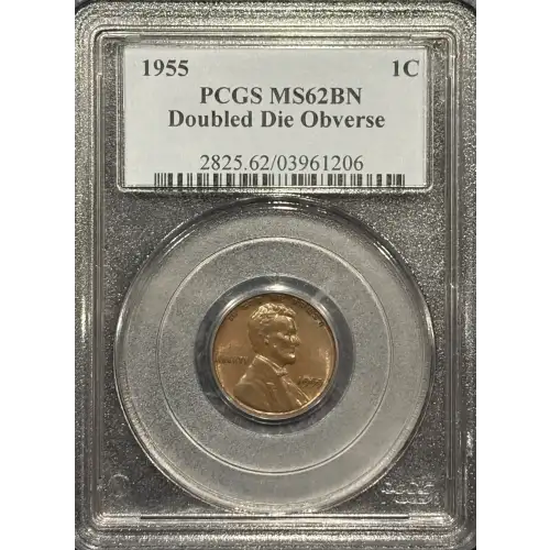 1955 1C Doubled Die Obverse, BN