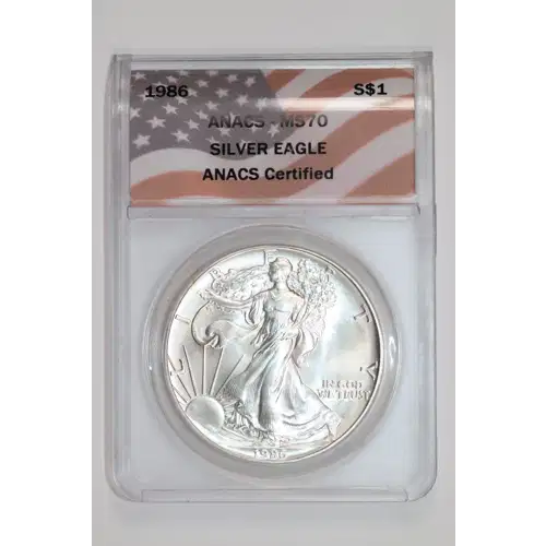1986 Bullion Silver Eagles ANACS MS-70 (2)