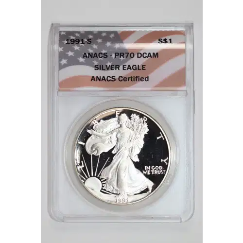 1991 S Bullion Silver Eagles ANACS PR-70 (2)