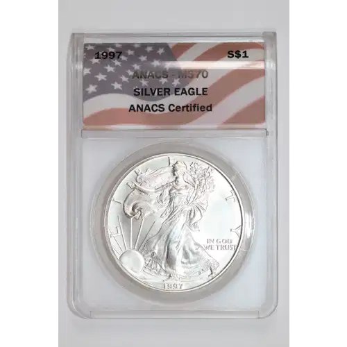 1997 Bullion Silver Eagles ANACS MS-70