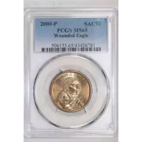 2000-P SAC$1 Wounded Eagle