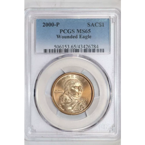 2000-P SAC$1 Wounded Eagle (2)