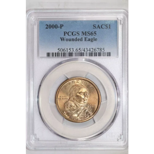 2000-P SAC$1 Wounded Eagle