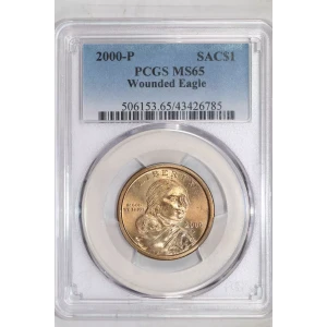 2000-P SAC$1 Wounded Eagle