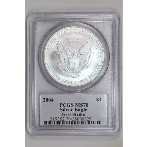 2004 $1 Silver Eagle  First Strike Mercanti Signature (2)