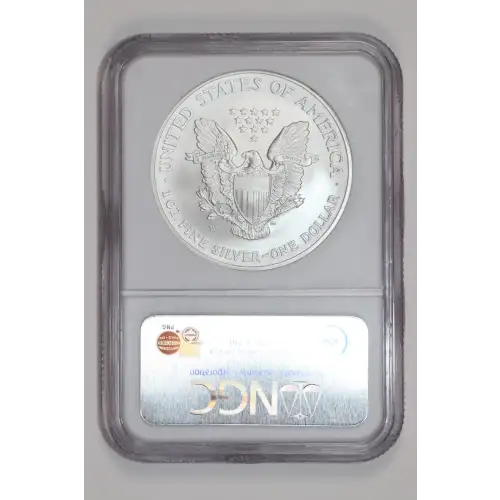 2008 W BURNISHED SILVER EAGLE REV OF 07 EARLY RELEASES