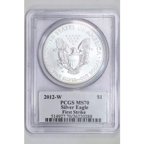 2012-W $1 Burnished Silver Eagle First Strike