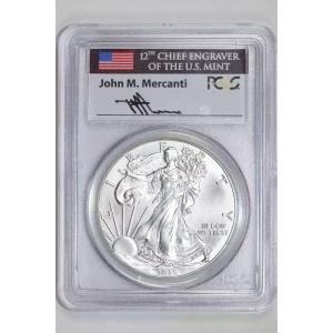 2015 $1 Silver Eagle First Strike Mercanti Signature (2)