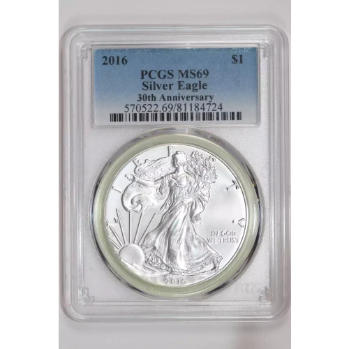 2016 $1 Silver Eagle 30th Anniversary