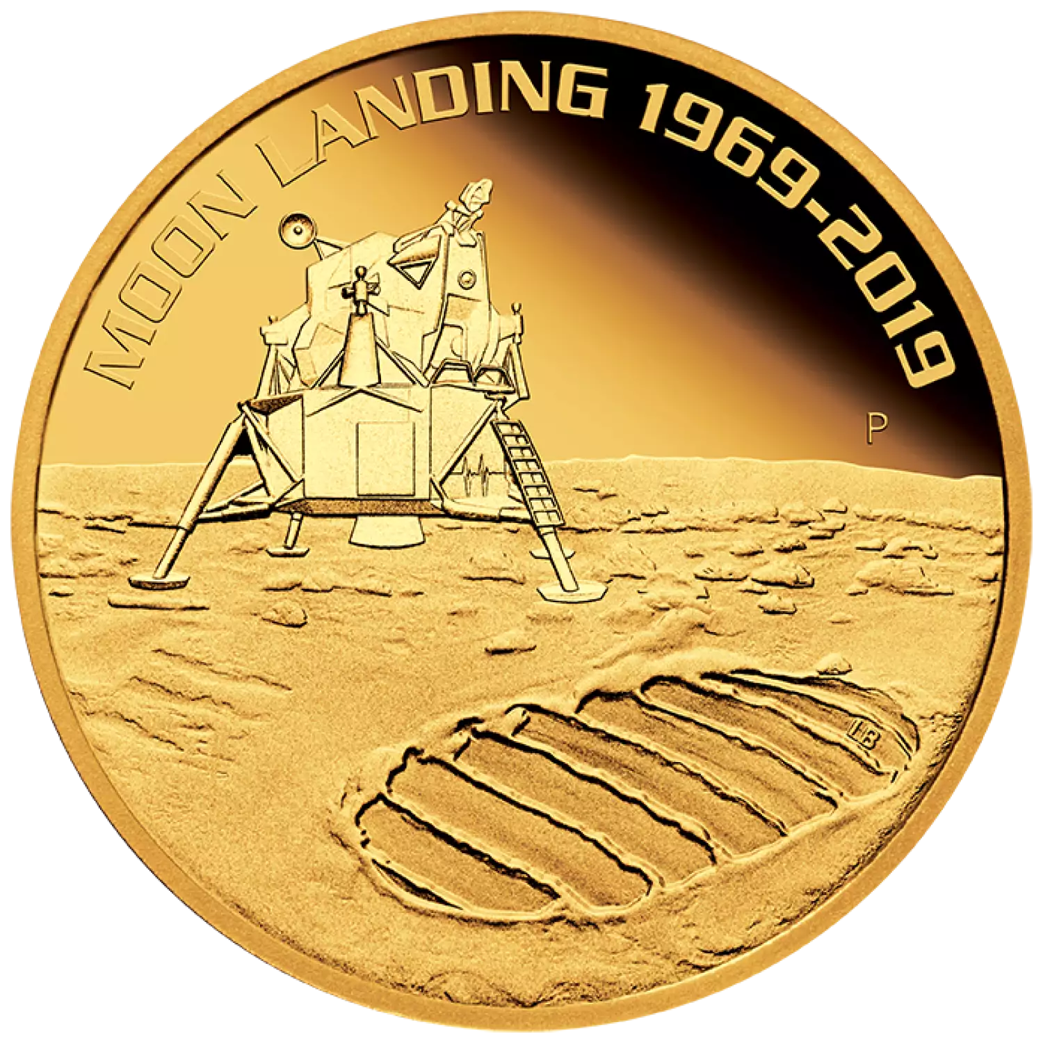 2019 1oz Australian Perth Mint Gold 50th Anniversary - Moon Landing (2)