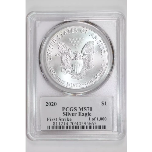 2020 $1 Silver Eagle First Strike Cleveland Sun/Eagle 1 of 1000 (2)
