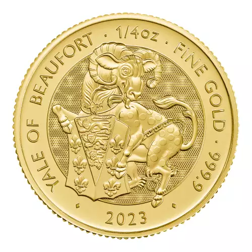 2023 1/4 oz British Gold The Royal Tudor Beast Yale Of Beaufort (2)