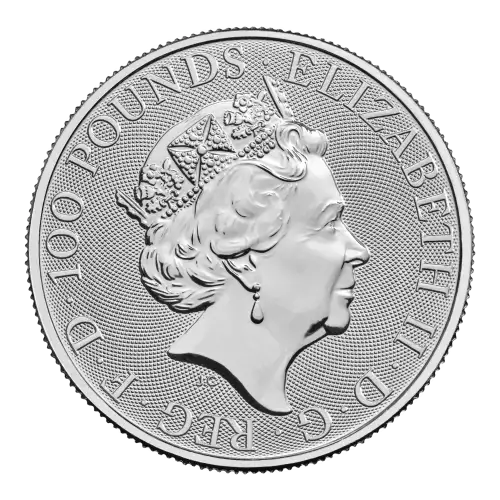 2023 1oz British The Royal Tudor Beast - Platinum Yale Of Beaufort (2)